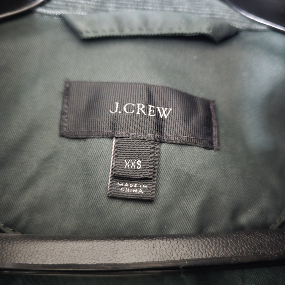 J. Crew Downtown Field Jacket XXS Army Green - Classic Utility Chore Coat Gold H - Picture 3 of 14